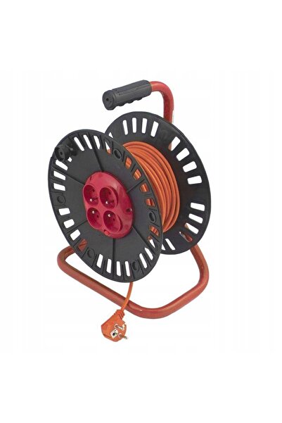 NO BRAND Cablu prelungitor retractabil tip tambur 20m 4 x priză IZO