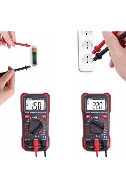 NO BRAND BEVA W-002 Multimetru digital portabil, voltmetru, tester de tensiun...