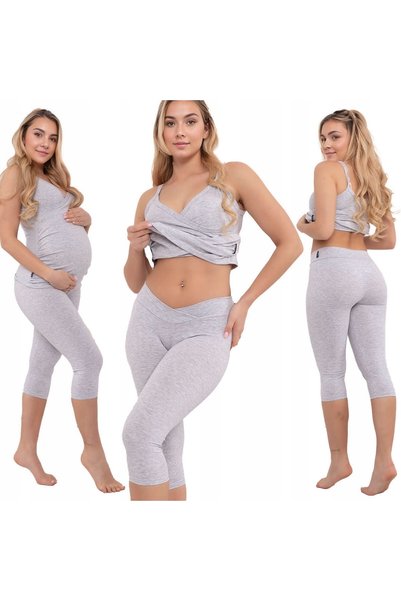 NO BRAND FORMOMMY Colanți de maternitate, pantaloni capri cu talie joasă, 5XL