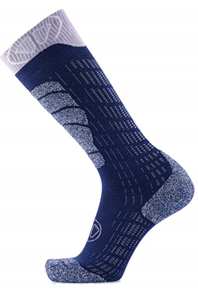 NO BRAND Șosete de schi Sidas SKI MERINO SOCKS DAMĂ Albastru/Mov 41-42