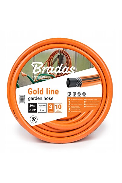 Bradas Furtun de grădină 1/2, 30 de metri, cu 3 straturi, GOLD LINE