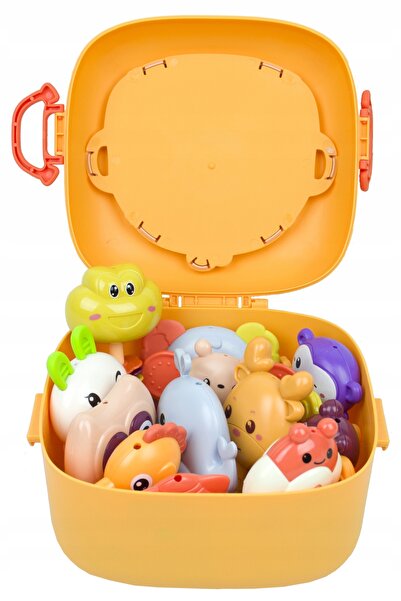 Landtoys SET Zornăitoare și Jucării de Dentiție 12 BUC Valiză cadou