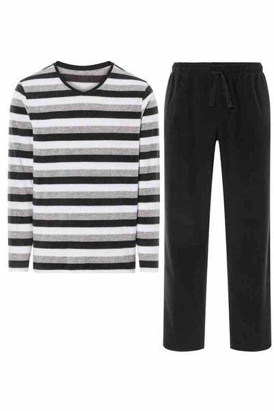 NO BRAND Pijama bărbătească din fleece polar, cu buzunare, groasă, călduroasă...