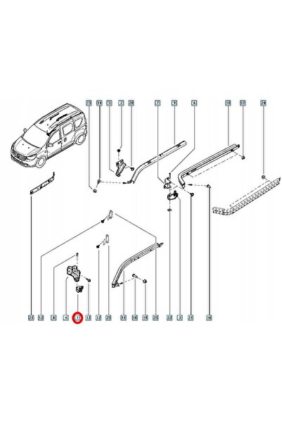 NO BRAND Role inferioare ușă culisantă DACIA DOKKER 745967474R OE