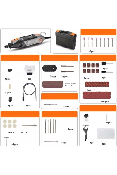 NO BRAND Polizor multifuncțional și freză Tacklife RTSL50AC 135 W set