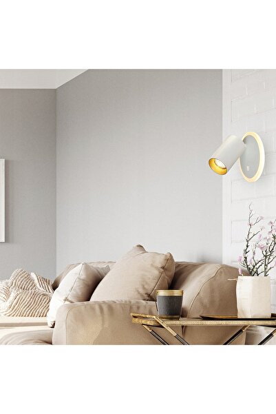Light Prestige Aplică LED de perete + spot alb GU10 cu întrerupător
