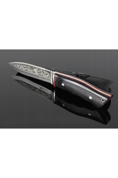 NO BRAND Cuțit de vânătoare finka KOZIOŁ cu ornamente din cristal ND109