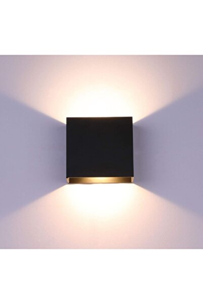 NO BRAND KINKIET LED 10W lumină alb cald aluminiu negru 2 bucăți