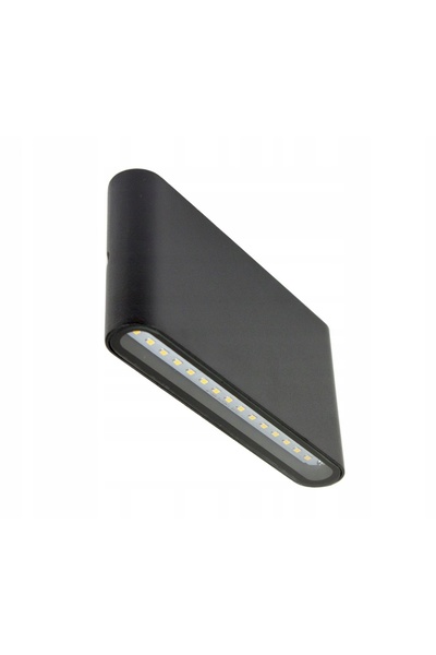 NO BRAND Aplică de perete de exterior LED neagră minimalistă cu iluminare sus...