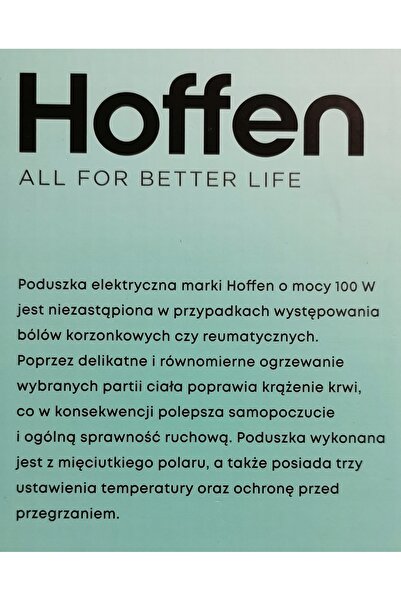 NO BRAND Pernă electrică HOFFEN 100W 29x69cm
