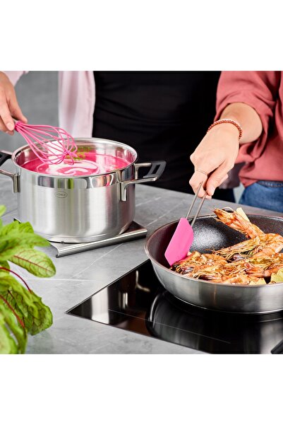 NO BRAND ROESLE Spatulă de silicon pentru tort, roz, lată