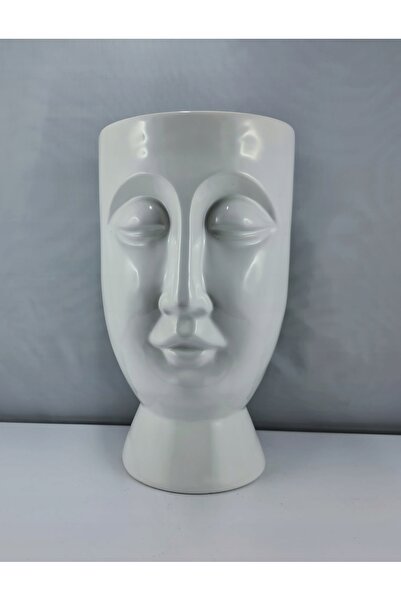 NO BRAND WAZON CERAMIC ALB 16X16X28CM