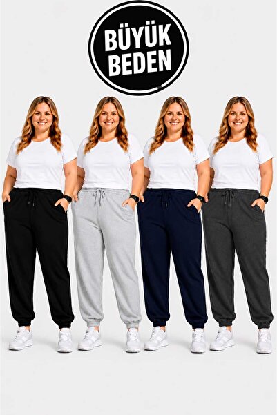 TREND ALİSSE 4 LÜ SET XS-7XL ARASI BÜYÜK BEDEN MEGAFİT EŞOFMAN ALTI
