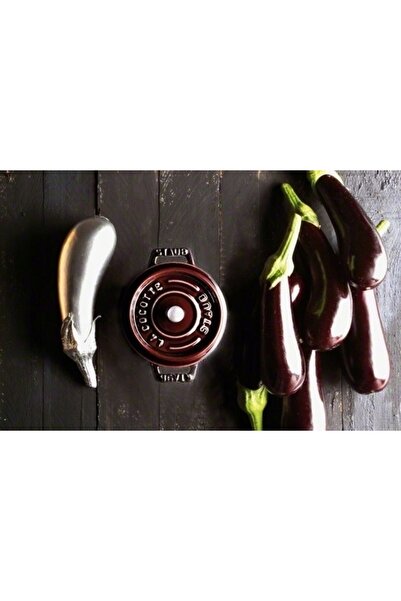 NO BRAND Staub Mini Cocotte, oală rotundă mini din fontă, 250 ml, Grenadine