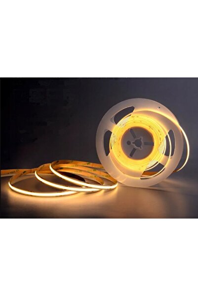 NO BRAND SET Bandă LED COB 3 m, 24 V, 11 W/m, ALB CALD, 320 D/m, IP20, linie LED