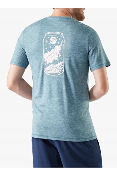 NO BRAND Tricou Smartwool Merino Hemp Blend Peak Pints SS Graphic - verde-pat...