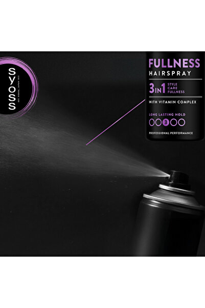Syoss 3X Fixativ de păr Volum 3 în 1 300ml Fixare 48h