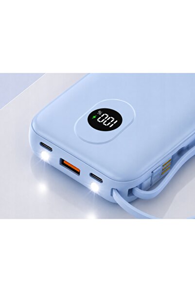 NO BRAND Powerbank 20000mAh VOPTIX DX464 22.5W PD LCD 4 cabluri USB-C 77Wh Sa...