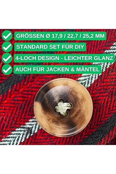 NO BRAND NASTURI DE BRONZ 24 BUCĂȚI Butoane maro de 25MM pentru jachetă, DIY