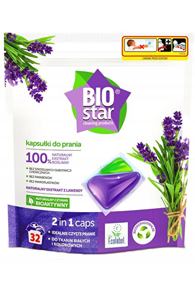 Biostar Capsule pentru spălarea țesăturilor albe și colorate 32 bucăți 2 în 1