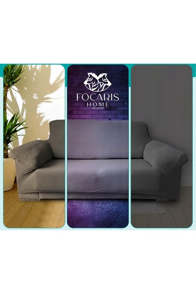 NO BRAND Focaris Home husă de canapea pentru 3 locuri. gri