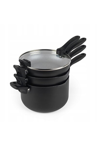 RUSSELL HOBBS Tigaie Wok Rondel 3x24cm + Capac Universal pentru Inducție