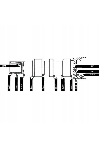 NO BRAND Lamă din carbon DIN4980 stânga 32x32x170mm P25/30 Wilke