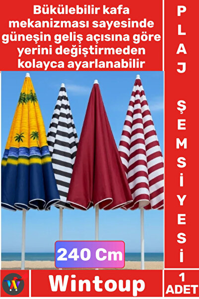 Wintoup #PlajŞemsiyesi Dayanıklı Metal Gövde Korumalı Şık Kamp Bahçe Balkon P...