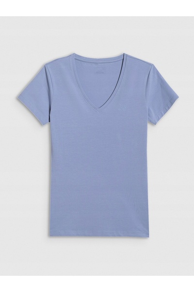 4F Tricou de damă din denim F2969 4FWAW25TTSHF2969 32S MĂRIMEA M
