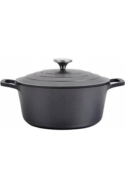 Maestro Oală cu capac neagră 28cm 6.3L neagră MR-4528