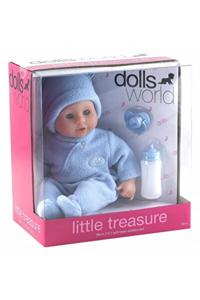 NO BRAND DOLLS WORLD Păpușă bobas MICĂ COMORĂ + accesorii 38 cm 8103