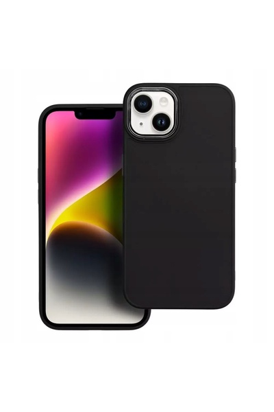 NO BRAND Husă tip ramă pentru Apple iPhone 15 Pro negru