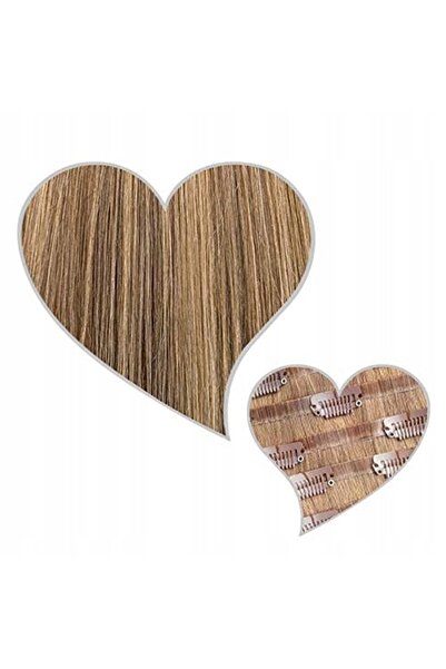 NO BRAND Extensii de păr cu clipsuri, Maro Cenușiu Deschis # 08/18, 120 g 30cm