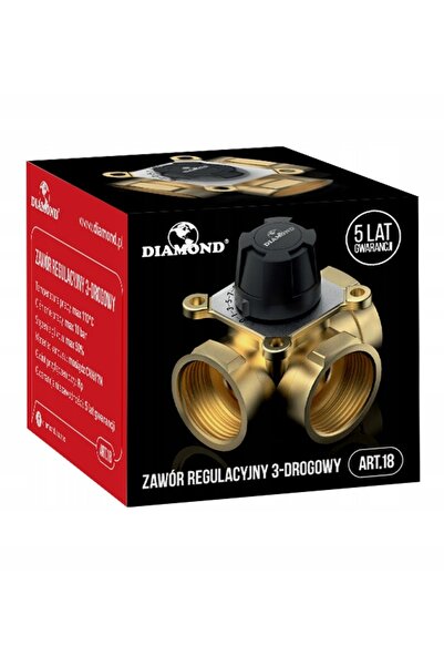 DIAMOND Robinet cu 3 căi, de amestec și reglare, 1 inch DN25, alamă