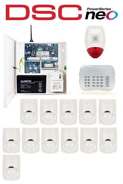 DSC KIT SISTEM DE ALARMĂ GSM LTE 12 SENZORI DE MIȘCARE BOSCH PENTRU CASĂ, MAG...