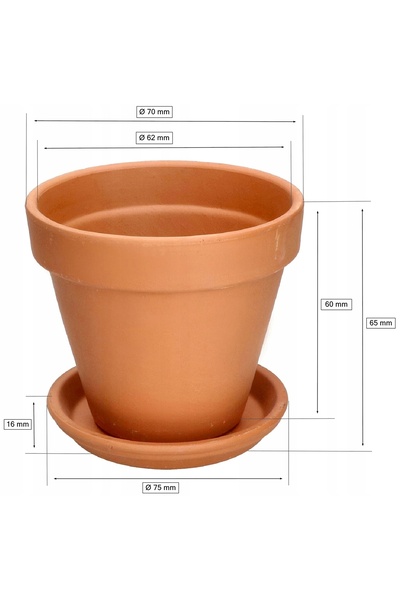 NO BRAND 12x Ghiveci de lut pentru grădină ⌀   Ghiveci ceramic din teracotă d...