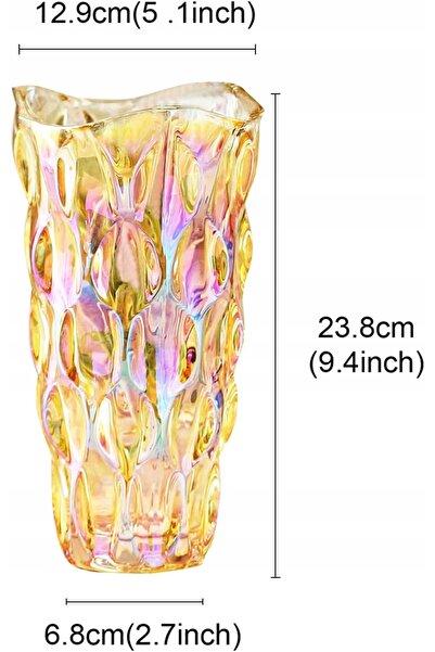 NO BRAND WAZON DE STICLĂ 24CM GROS AURIT MODERN