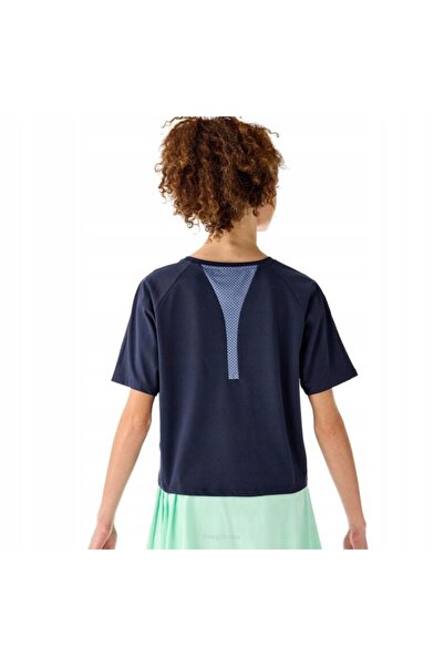 YONEX Tricou de tenis de antrenament pentru femei, albastru marin, mărimea M