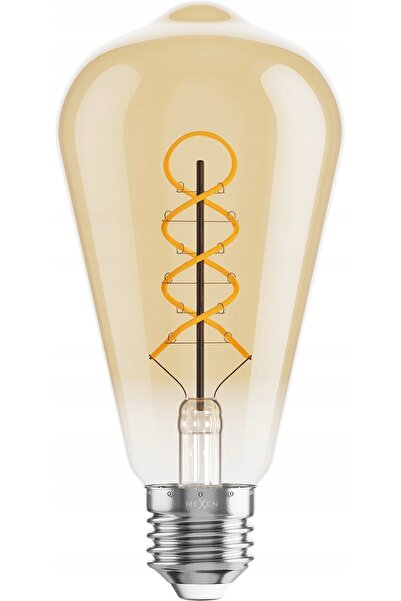 Mexen 6x Bec LED cu filament E27, tip Edison, chihlimbar cald, 4W=25W, spiral...