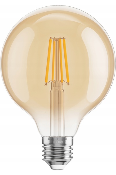 Mexen 6x bec LED E27 cu filament Edison, lumină caldă chihlimbar, 6W=40W, nu ...
