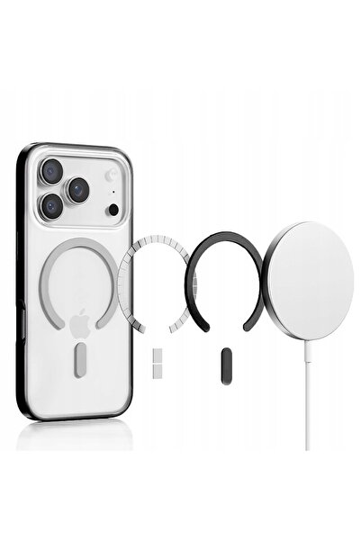 Rock Husă pentru iPhone 17 Pro Seria Crystal Armor Magnetică neagră