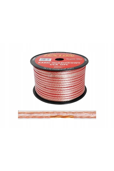 NO BRAND Cablu difuzor transparent 2x1,5mm rolă 100m (1048a)