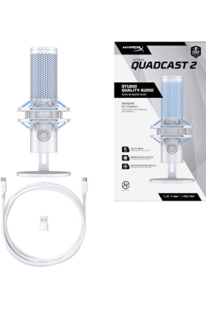 NO BRAND Microfon USB HyperX Quadcast 2 cu fir, de tip capacitiv