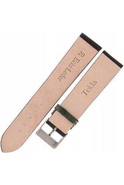 NO BRAND TEKLA G8 - 20mm - Neted - VERDE - Curea de ceas din piele
