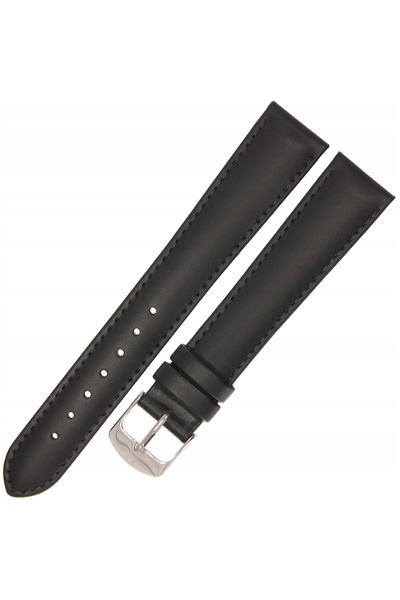 NO BRAND HORIDO 0078L - NEGRU - 19mm - Curea de ceas din piele texturată