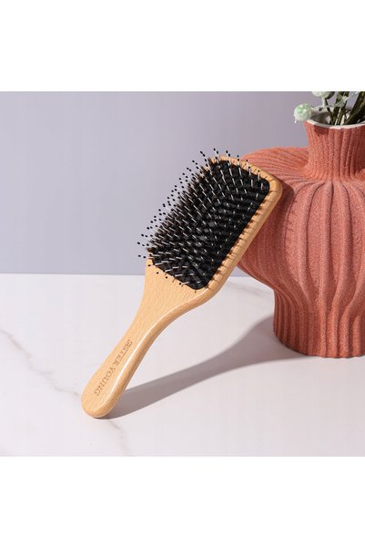 NO BRAND SISTER YOUNG VERA WOOD BRUSH BV - Perie de păr din lemn cu peri de m...