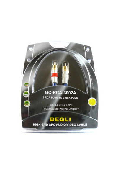 NO BRAND Cablu coaxial PROFi 2xRCA la 2xRCA, 3m, de înaltă calitate