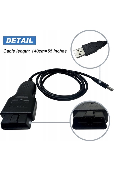 NO BRAND Adaptor de scanare ECU OBD2 pentru cablu de diagnosticare Porsche