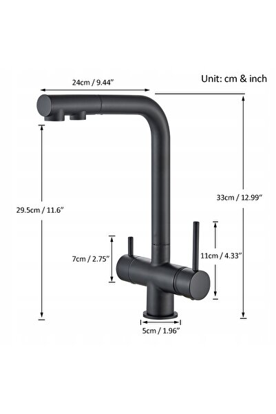 NO BRAND Filtru pentru apă Bucătărie Sub dulap Sub chiuvetă Robinet de bucătă...
