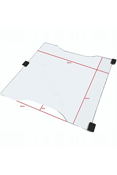 NO BRAND AQUAEL Placă de acoperire OPTIBENT 70 Colțuri rotunjite 37x37cm Negru